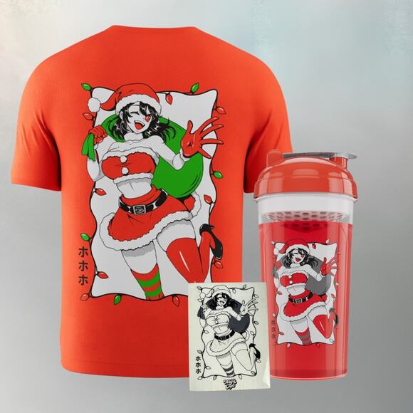 New GamerSupps GG Waifu Cup, T-Shirt, & Sticker All I Want For Christmas Is UwU